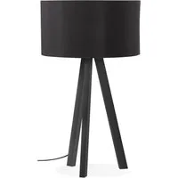lampe à poser design 'spring mini' avec abat-jour et trépied noir