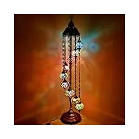 turkish marocain style tiffany mosaïque de verre lampadaire veilleuse - mc _ 9in1 lampadaire