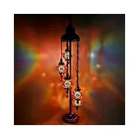 turkish marocain style tiffany verre mosaïque sol lampe veilleuse - mc7 x 5 ampoule sol lampe