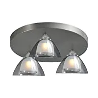 licht-erlebnisse spot led de qualité supérieure (transparent, hauteur 11 cm) - 3 spots de salon - lampe led - lampe intérieure