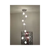 kjlars suspensions led contemporaine pendentif lampe hauteur réglable lustres adapté pour salon table à manger escalier chambre plafonniers lampe suspendue (7 lights)