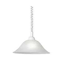 eglo albany lampe suspendue à hauteur réglable blanc