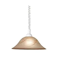 eglo albany lampe suspendue à hauteur réglable marron