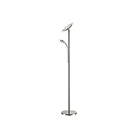 led lampadaire 'malea' à intensité variable (moderne) en gris en métal e. a. pour salon & salle à manger (à 2 lampes, a+) de lampenwelt | lampadaire sur pied, lampe a pied, lampe de sol