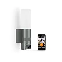steinel l600 cam luminaire extérieur avec caméra de surveillance - applique murale avec détecteur de mouvement - interphone video connecté pour smartphone