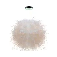 petites ecrevisses suspension plume luminaire blanche moderne lustre abat-jour 30cm pour les salons chambres des enfants
