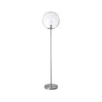 luminaire globus, lampadaire décoratif, 40 w, argent, ø 34 x h 160 cm