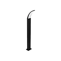 eglo lampadaire d'extérieur led fimicino - 1 ampoule - lampadaire d'extérieur en aluminium, plastique, ip44, noir, blanc