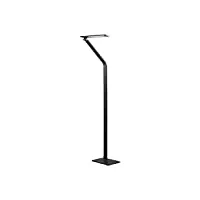 led lampadaire salome à intensité variable (moderne) en noir aluminium e. a. pour bureau (1 lampe,à), sur pied, lampe a de sol