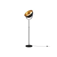 lindby lampadaire muriel (moderne) en noir métal e. a. pour salon & salle à manger (1 lampe,à e27), sur pied, lampe a de sol