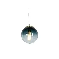 qazqa pallon - suspension - 1 lumière - Ø 200 mm - bleu - art deco - éclairage intérieur - salon i chambre i cuisine i salle à manger
