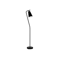 eglo lampadaire rekalde - 1 lampe sur pied vintage industriel moderne en acier - lampe de salon en noir et blanc - avec interrupteur - culot e27