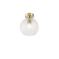 qazqa sphere - plafonnier - 1 lumière - Ø 200 mm - doré/laiton - art deco - éclairage intérieur - salon i chambre i cuisine i salle à manger