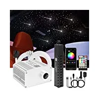 chinly bluetooth meteor 10w rgbw twinkle led fibre optique star plafonniers kit app/télécommande mixte 408pcs * 3m pour la maison/voiture