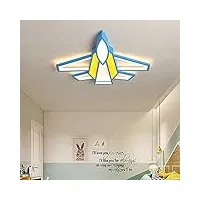 led plafond lampe avion de dessin animé bébé lampe de plafonnier nursery lampe la créativité design protection des yeux lampe de plafond pour les enfants chambre À coucher lustre,jaune,52cm