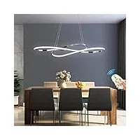 lanekd led suspension lampe table à manger dimmable avec télécommande lustre salon cuisine plafond luminaires moderne hauteur réglable lustres pour salle à manger bureau bar décor plafonnier