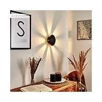 applique murale mezia en métal noir, élégante lampe design idéale dans un salon moderne, avec interrupteur intégré et lumière indirecte projetée au mur, pour 1 ampoule g9, ampoule(s) non incluse(s)