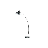 vente-unique - lampadaire arc style industriel lopaz - fer - h. 177 cm - noir