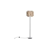 vente-unique - lampadaire naturel en bambou et métal noir - d.40 x h.157.5 cm - parana