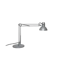 maul lampe de bureau maulstudy en métal | lampe led professionnelle | lampe sur pied flexible pour le bureau, le salon et l'atelier | haute qualité d'éclairage à led | sans ampoule | argenté