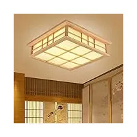 plafonnier japonais à montage encastré à led plafonnier de conception à émission latérale simple éclairage de plafond en bois 3000k/4000k/6500k plafonnier près du plafonnier pour chambre salon b