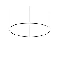 ideal lux oracle slim dali dimmable round 150cm plafonnier led intégré noir, 3000k