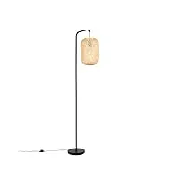 qazqa yvonne - lampadaire - 1 lumière - h 170 cm - naturel - oriental - éclairage intérieur - salon i chambre i cuisine i salle à manger