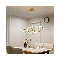 bedaw lustre dimmable led plafonniers lustres, dimmable moderne chic led à manger pendentif lights plafonnier en acrylique en métal compatible with salon à 60w, lustre de plafond