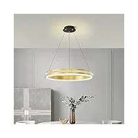 uqabs lumières de lustre led, 60 cm créativité salon chandelier ronde design armasthade acrylique à dinning pendentif lights hauteur réglable 74w [classe d'énergie a ++]
