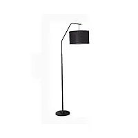 lampadaire lampe sur pied lampadaire sur pied hauteur réglable en métal lampadaire tissu abat-jour lampe sur pied lampadaires nordiques pour salon chambre lampadaire sur pied salon (color : black, s