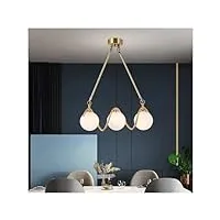 crled cuisine de luxe lustre en verre moderne décor à la maison lampe led salle à manger luminaire or, luminaire