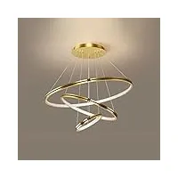 lustre doré à 3 lumières, luminaire suspendu moderne à led de 38 w, luminaire réglable pour salle à manger sur table, lustres de salon