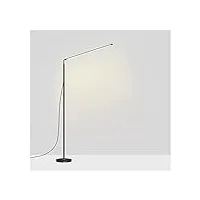 temkin lampadaires salon lampadaire led super lumineux salon chambre chevet lampe de bureau lampe de lecture au sol blanc noir lampadaire lampe sur pied (noir 150 cm * 100 cm)
