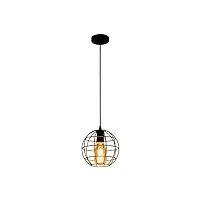 aqqwwer lampe suspendue suspension industrielle cage en métal noir luminaires fer loft cage cuisine lampes suspendues réglables