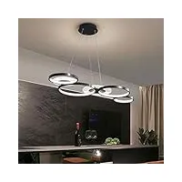 lustre led nordique, design d'anneau de suspension de plafond de restaurant avec télécommande, lampes suspendues à intensité variable, lampe suspendue moderne, lumière réglable en hauteur for bureau,