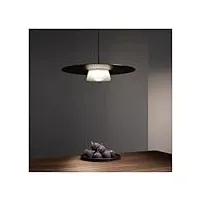 lustre en forme de disques noirs loft rétro 1 lumière lustre réglable en hauteur rétro fer art suspension lampe nordique laque lanterne lustre, chandelier lighting