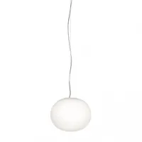 flos - glo ball s1 - suspension - blanc/verre/polyamide/h 27cm/ø 33cm