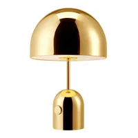 tom dixon - lampe de table bell - laiton/brillant/h x ø 44x28cm/câble noir