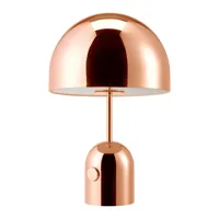 tom dixon - lampe de table bell - cuivre/brillant/h x ø 44x28cm/câble noir