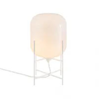 pulpo - lampe de table oda small structure blanc - blanc/h x ø 45x24cm/avec interrupteur sur le câble