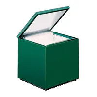 cini & nils - lampe de chevet cuboluce - vert/laqué soie/lxpxh 10x10x11cm/1x led e14 3w 260lm 2700k