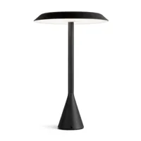 nemo - lampe de table led avec batterie panama mini - noir/laqué/h 30cm / ø 20cm /2700k/500lm