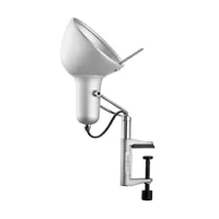 lumina - lampe à pince naomi morsetto - aluminium anodisé/diffuseur ø13cm rotatif 360°/pxh 27x20,5cm/pour plateau max 5,2cm