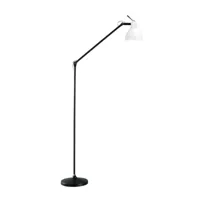 rotaliana - lampadaire luxy f1 - blanc/brillant/structure noire mat/h 135cm / ø 20,4cm