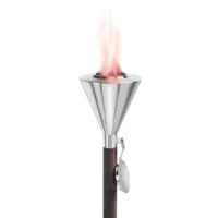 blomus - orchos - torche pour gel combustible - acier inoxydable/h 155cm / ø 14cm / 500ml / 2,5h