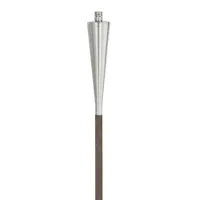 blomus - orchos - torche de jardin - acier inoxydable/mat/h 145cm / ø 7cm / 300ml / 8h/bâton en bois