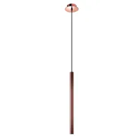 decor walther - suspension pipe 1 led - or rose/h x ø 60x3,5cm/led/3000k/924lm/cri>80