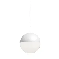 flos - suspension sphérique string lights led - blanc/mat/abat-jour sphérique/câble 12m/ sans canopée