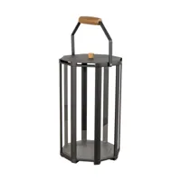 cane-line - lanterne lightlux s - gris lave/revêtu par poudre/hxø 41x25cm