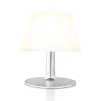 eva solo - lampe de table solaire led sunlight lounge - blanc, argent/plastique/h x ø 24,5x21cm/230v/50hz/avec aaa-batterie au 800mah